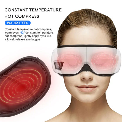 Eye Massager Smart Airbag Vibration  Eye Care/Self Care Instrument Heating Bluetooth Music Relieves Fatigue, Dry Eye And Dark Circles