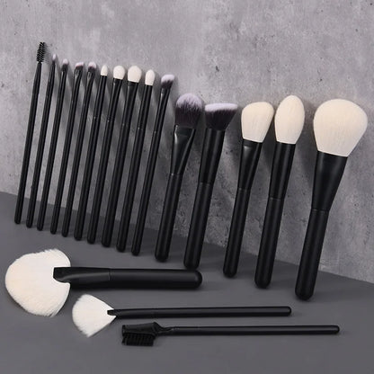 Makeup Brush Set - 18Pcs Natural Hair Foundation Eyeshadow Blending Brush Professional Eco-Friendly Beauty Tools